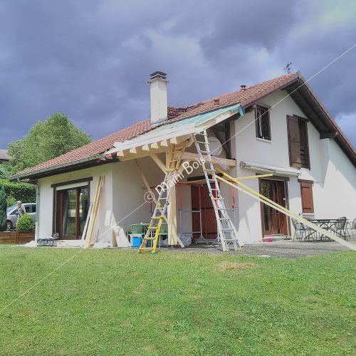 future création d'avancée de toit sur terrasse